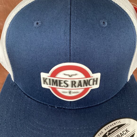 Kimes Ranch Men's Box Spring Navy Blue Trucker Hat Snapback NWT - Picture 6 of 6